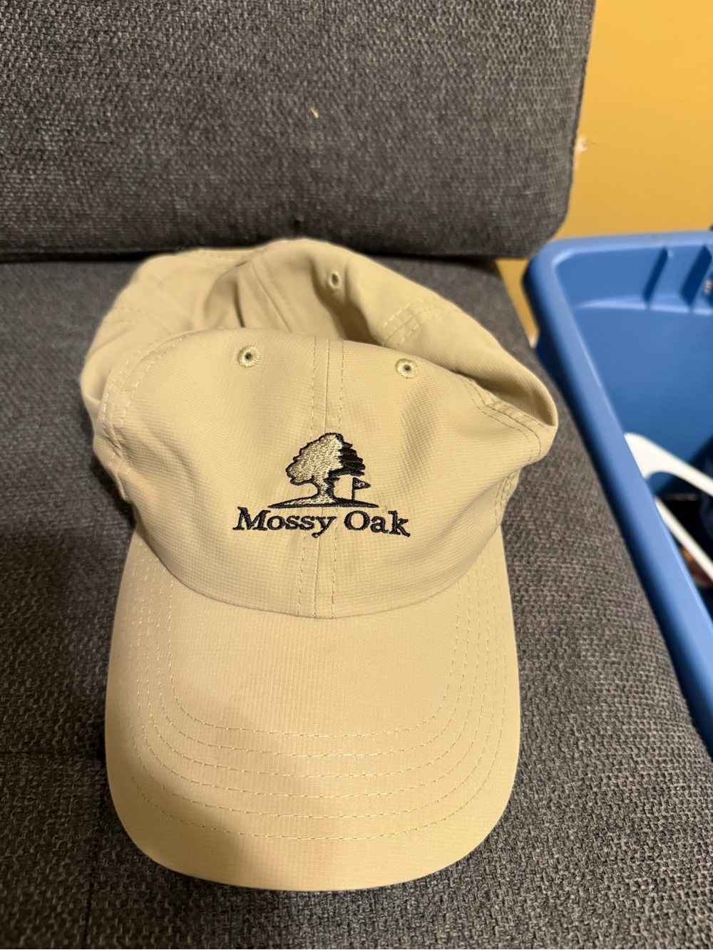 Mossy Oak Khaki Embroidered Logo Baseball Cap